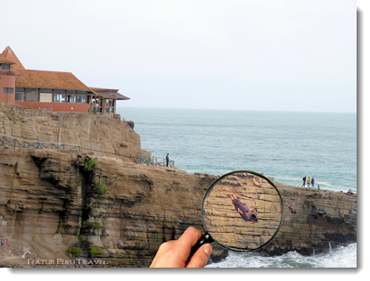 The diving spectacle of the "Leap of the Monk," a daily re-enactment of a lovelorn friar's legendary suicide dive into the Pacific as his lover watched from a passing ship bound for Spain during Peru's 18th century colonial period