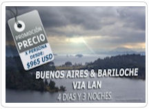 Buenos Aires y Bariloche 4 Días / 3 Noches