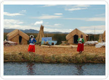 Floating Islands of Uros on Lake Titicaca