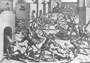 Massacre in Cajamarca and capture of Atahualpa