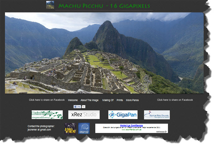 Machu Picchu 16 Gigapixels