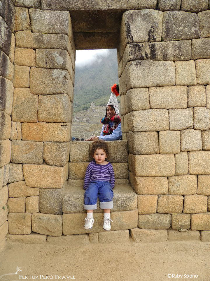 Taking a breather from the tour of Machu Picchu