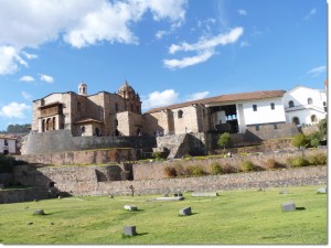 The Koricancha's shrines — sanctuary temples to the Sun, Moon, Stars, Lightning and Rainbows — were built around the Inti Pampa, or Field of the Sun.