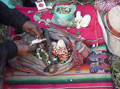 Ritual offerings ~ Â© 2010 Peru National Institute of Culture