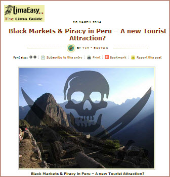 Black Markets & Piracy in Peru - A new Tourist Attraction ~ LimaEasy