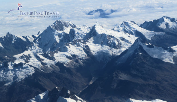 Scenery on flight from Lima to Cusco