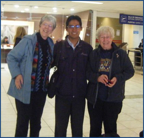 Fertur clients at the Cusco airport in 2011