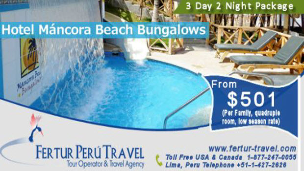 Family Vacation in Mancora Beach Bungalows