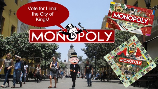 Mr. Monopoly Tours Lima in Search of Votes