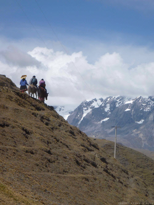 Approaching base camp on horseback to take part in the Qoyllur Rit'i festival.