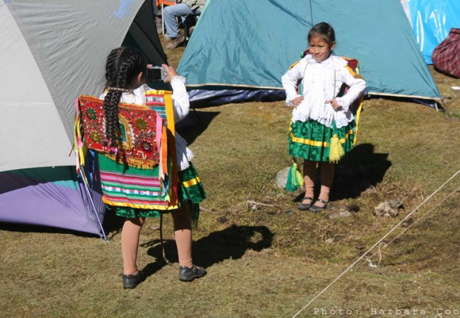 Taking photos at the Qoyllur Riti festival