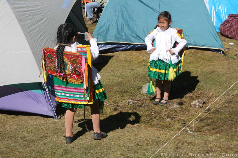 Taking photos at the Qoyllur Riti festival