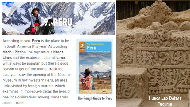 Rough Guides readers list Peru as Top 10 Destination