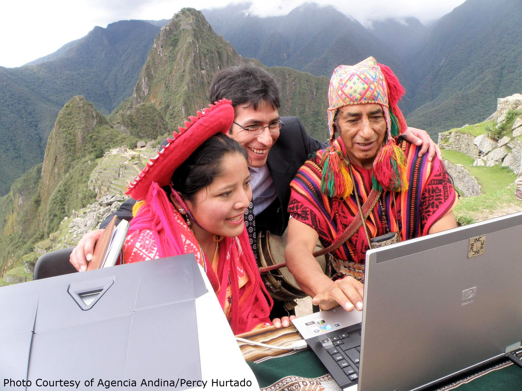 Machu Picchu connected to the World Wide Web