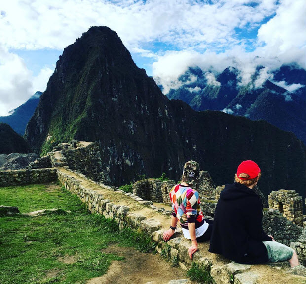 British singer Ed Sheeran shares an idyllic moment at Machu Picchu with his sweetheart, Cherry Seaborn.