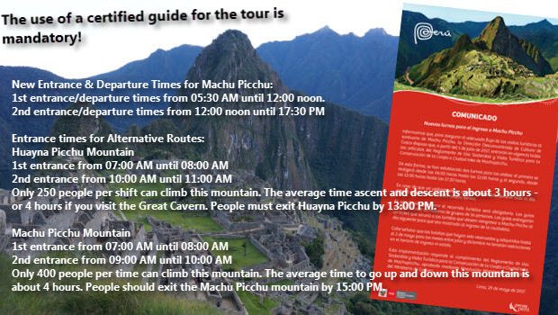 New Machu Picchu Entrance Times and Mandatory Guides as of July, Oh My!