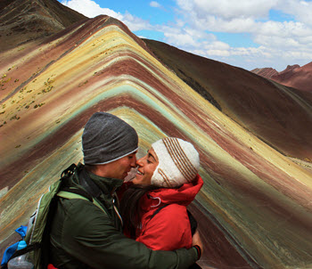 Federico and Annalisa at Rainbow Mountain