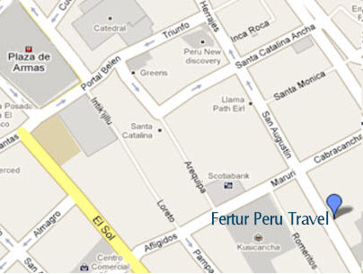 Click on map image to see our new Cusco office location in Google Maps