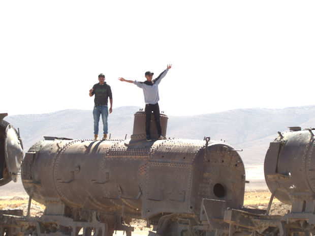 The Train Graveyard in Uyuni Bolivia