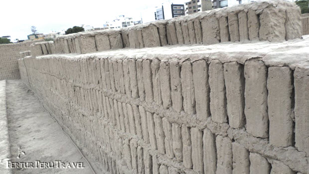 Ancient adobe-brick Huaca Pucllana