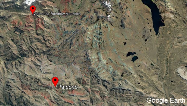 Palcoyo Mountain in relation to Vinicunca