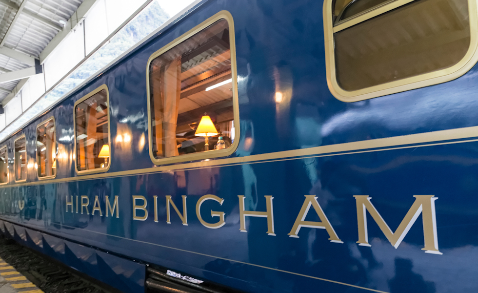 Belmond Hiram Bingham Train at Machupicchu Pueblo Station