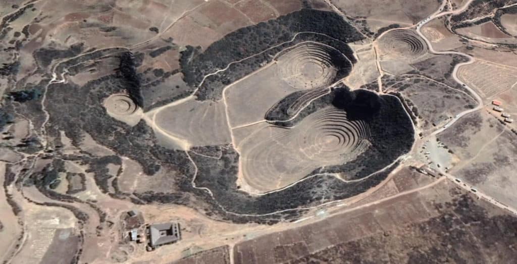 Satellite image of Mil Centro - Moray, Sacred Valley, Cusco - Peru (Google Earth)