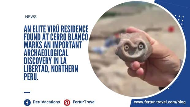 Feren Castillo Lujan, director of the Viru Valley Archaeological Project, holds a 1,500-year-old Virú relic discovered during excavations on the Cerro Blanco slopes, in La Libertad region, northwestern Peru.