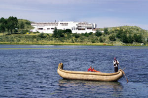 Vista del Lago Titicaca en el Hotel Libertador Lago Titicaca