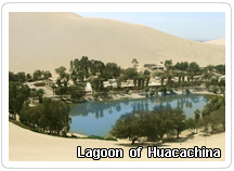 Imagen panorámica de la Laguna de Huacachina