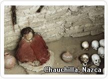 Book a tour of the Chauchilla Cemetery, where you will see the skeletal remains and carefully prepared mummies from the Nazca culture (AD 200–900) and Inca Empire (1450-1532).