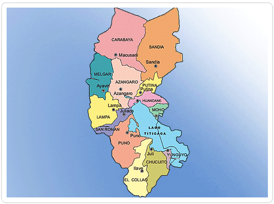 Mapa ilustrado de Puno