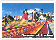 Extraordinarios tejedores de la península de Llachón 