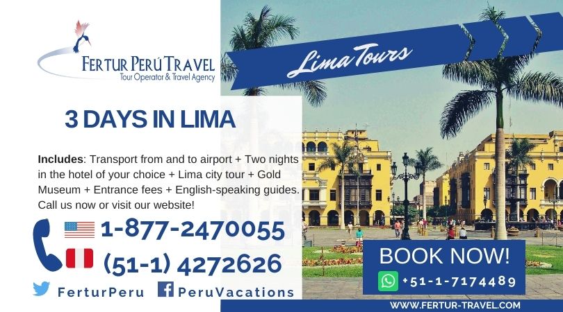 3 days in Lima tour package - Fertur Peru Travel