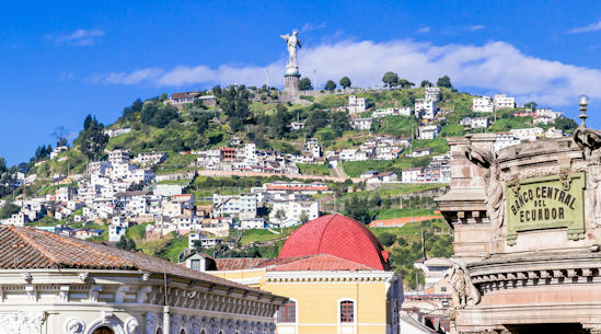 The Virgin in Panecillo sculpure in Quito, Ecuador