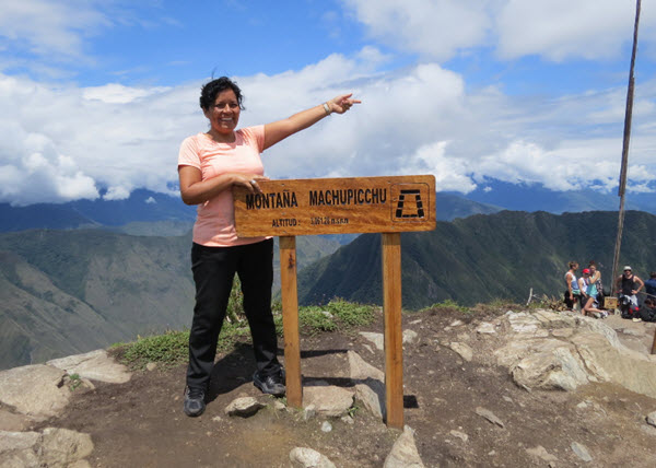 Siduith Ferrer Herrera, founder and owner of Fertur Peru Travel, on recent visit to Machu Picchu