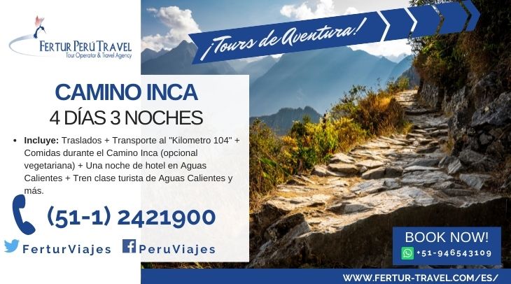 Camino Inca 4 Días vía Fertur Peru Travel