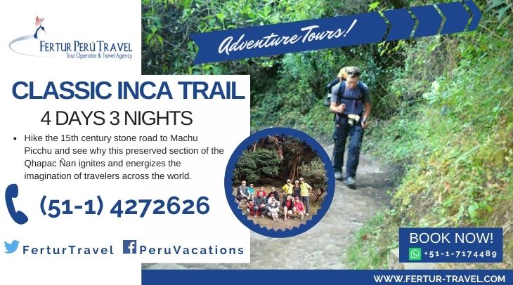 Inca Trail 4 Days 3 Nights by Fertur Peru Travel