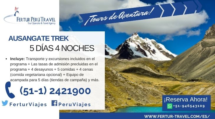 Tour Ausangate 5 Días vía Fertur Perú Travel