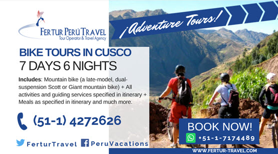 Cusco Bike Tour 7 Days By Fertur Peru Travel