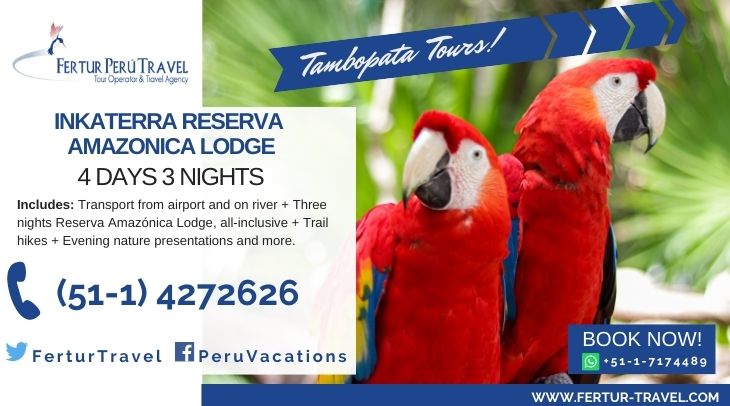 Inkaterra Reserva Amazonica Lodge 4 Days - Fertur Peru Travel