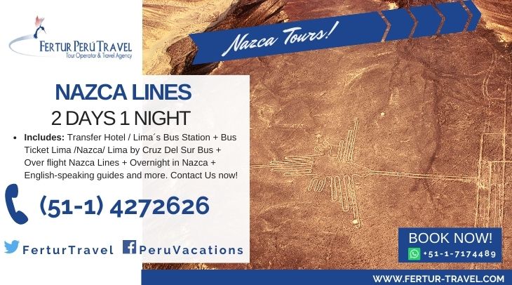 Nazca Lines tour program 2 Days 1 Night