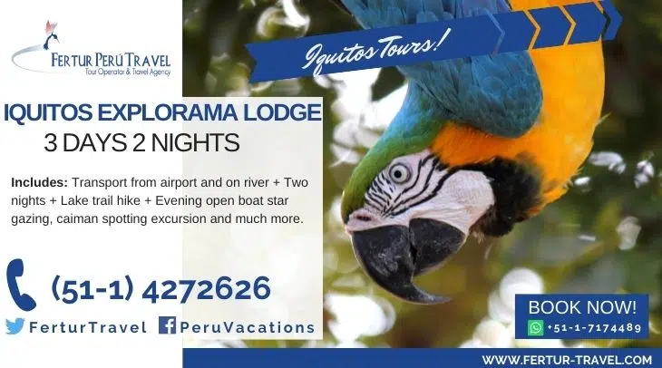 Iquitos 3 Day Tours: Explorama Lodge 3 Days 2 Nights