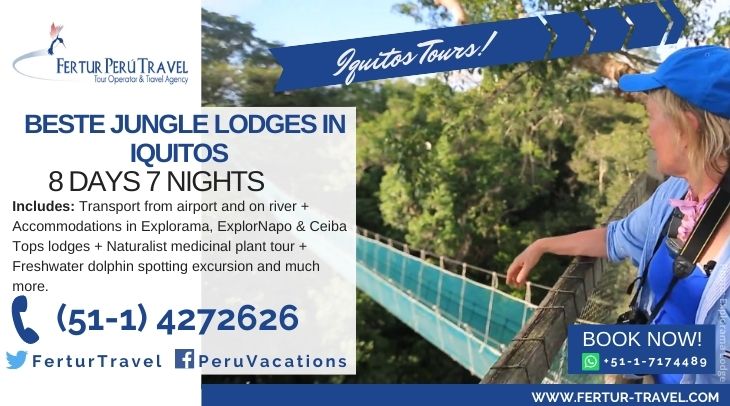 Best Jungle Lodges in Iquitos: Full Week Combination 8 Days