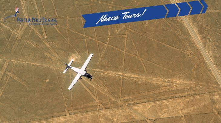 Tour plane flying over the Nazca Lines with Fertur Peru Travel - Nazca 2 Days Tour