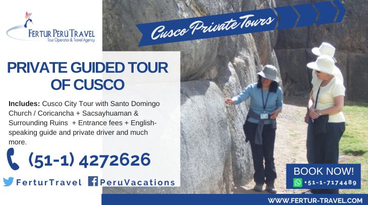 Couple enjoying a privately guided tour of Cusco with Fertur Peru Travel