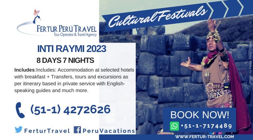 Experience the ancient Inca celebration of the Inti Raymi 2023 in Cusco, Peru, with Fertur Peru Travel.