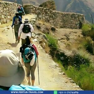 Hikers on the Classic Four-Day Inca Trail trek to Machu Picchu