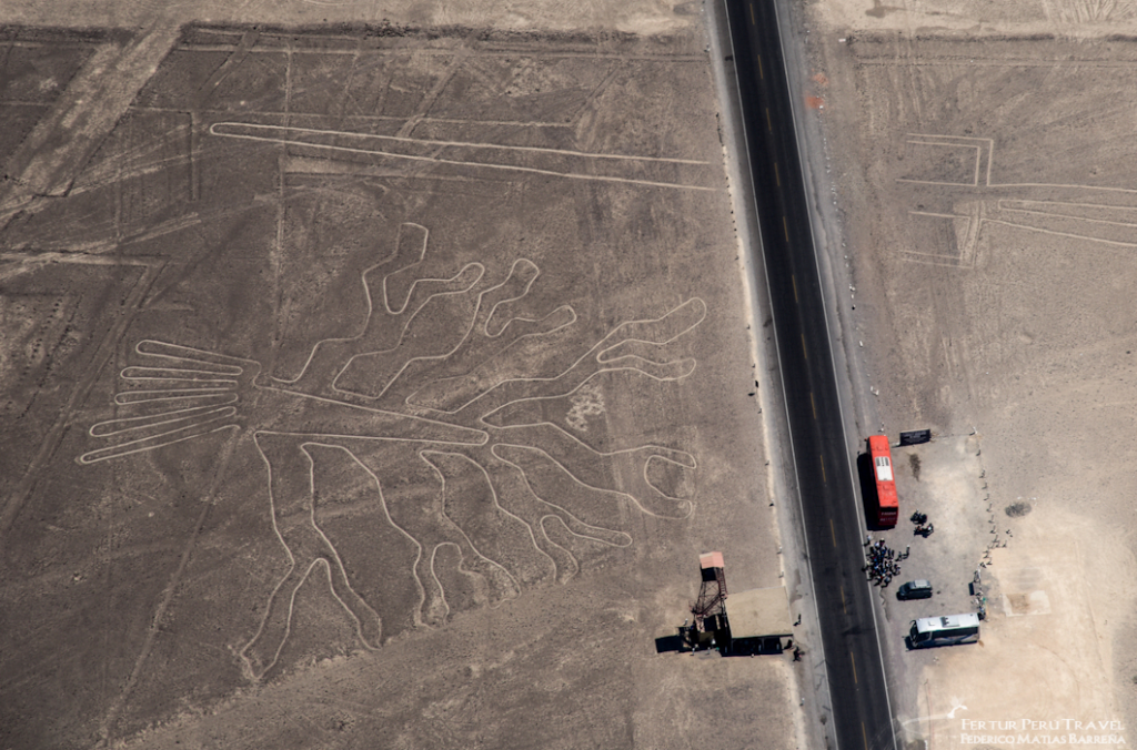 nazca lines aerial view of obser