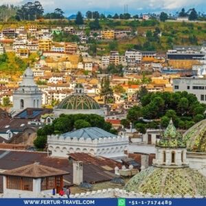 Quito Ecuador Tour 4 Days 3 Nights: Historic colonial city package | Visit UNESCO World Heritage churches, convents, plazas | Spanish colonial architecture, cultural tours, Old Town exploration.